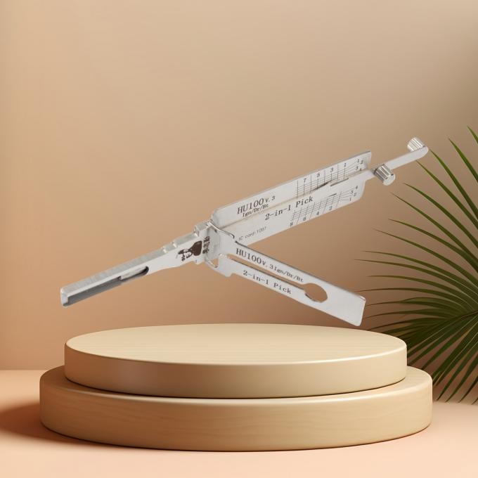 Lishi lock pick tool in professional use scenario