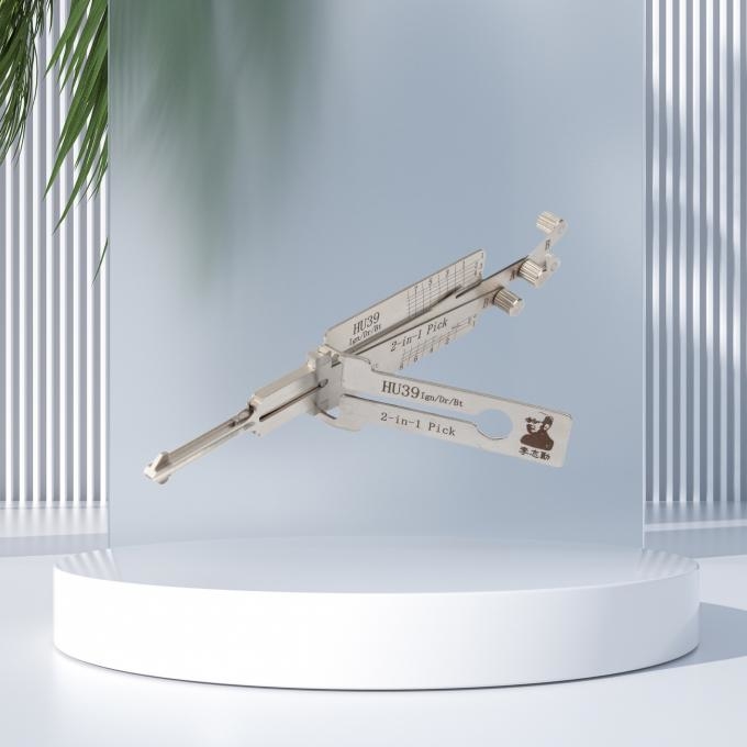 LISHI HU39 tool in use demonstrating automotive lock picking and decoding functionality