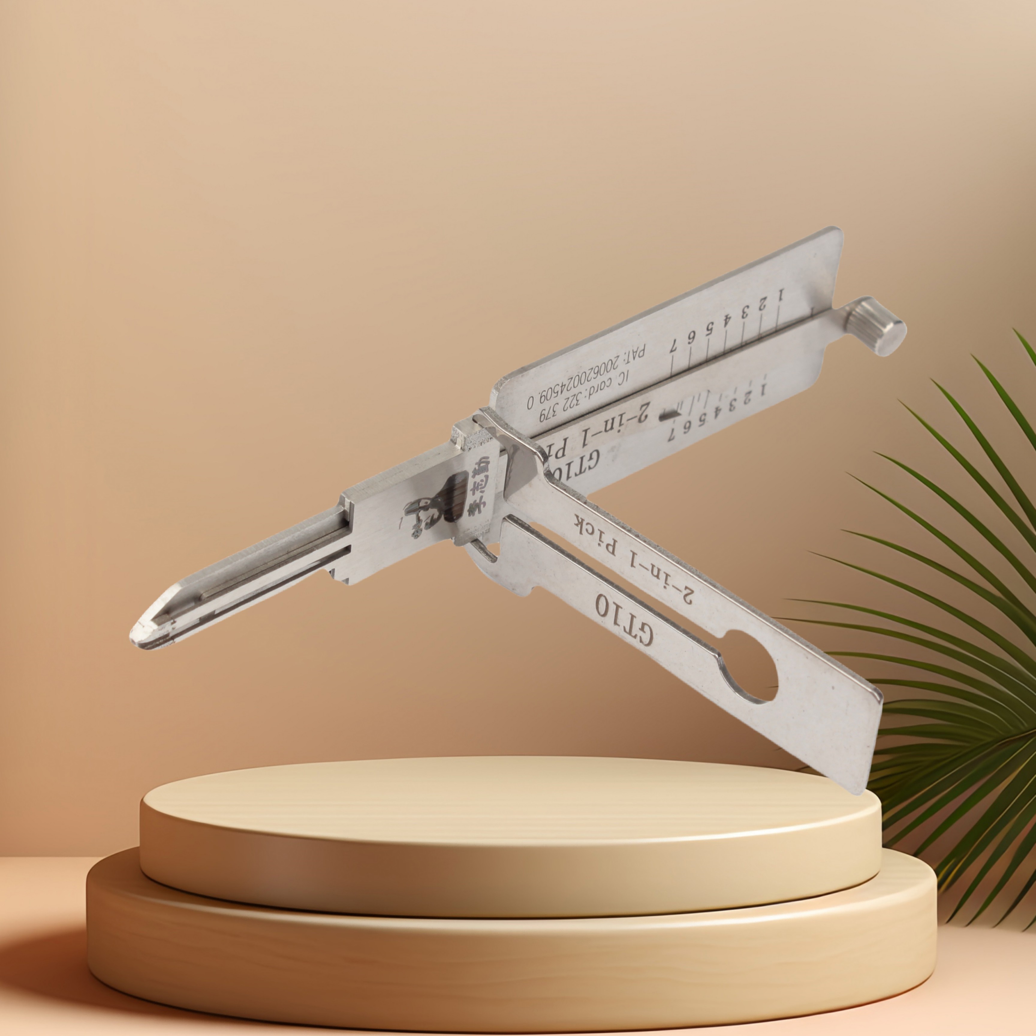 Lishi Tool GT10 Model 2-in-1 Functionality Metal Material Lock Pick Tool for Locksmith and Civil Use