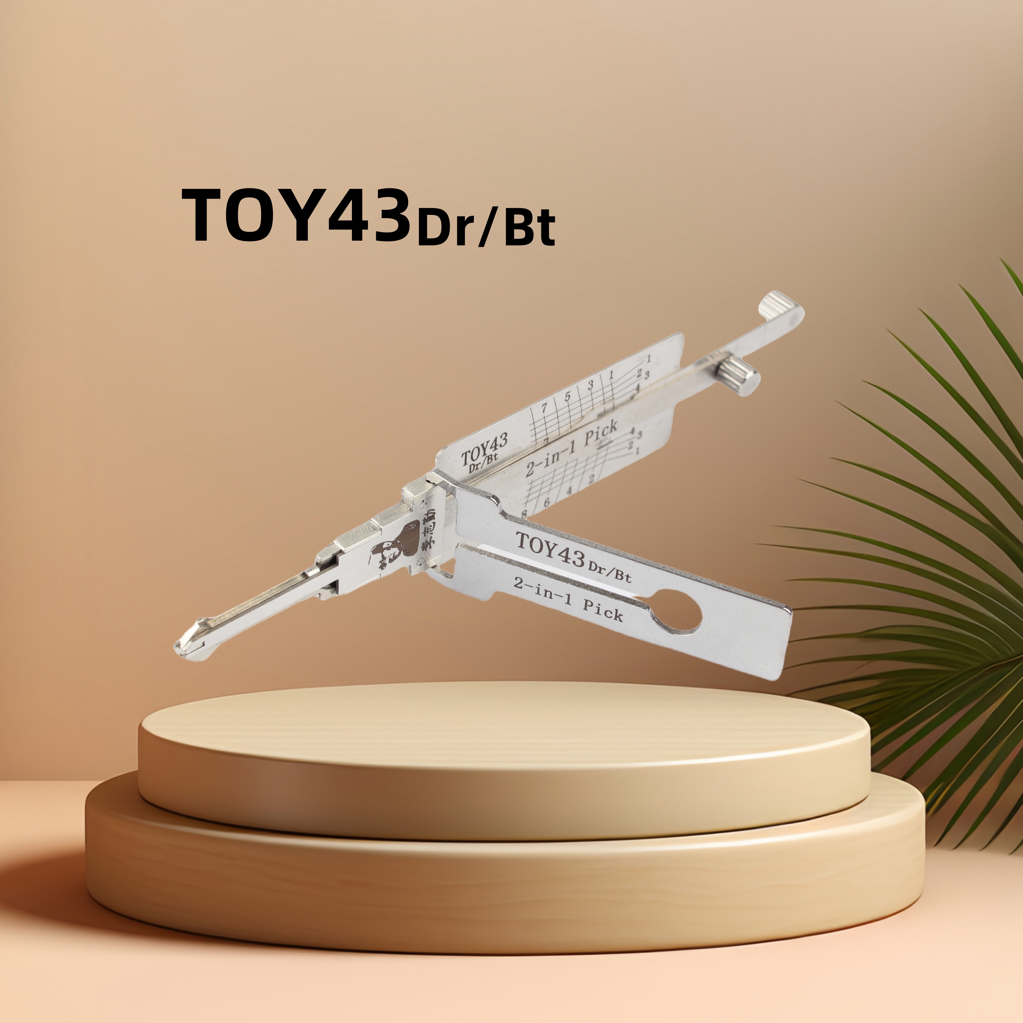 Original Lishi Tool TOY43 2-in-1 Decoder and Pick for Locksmith Tool Device