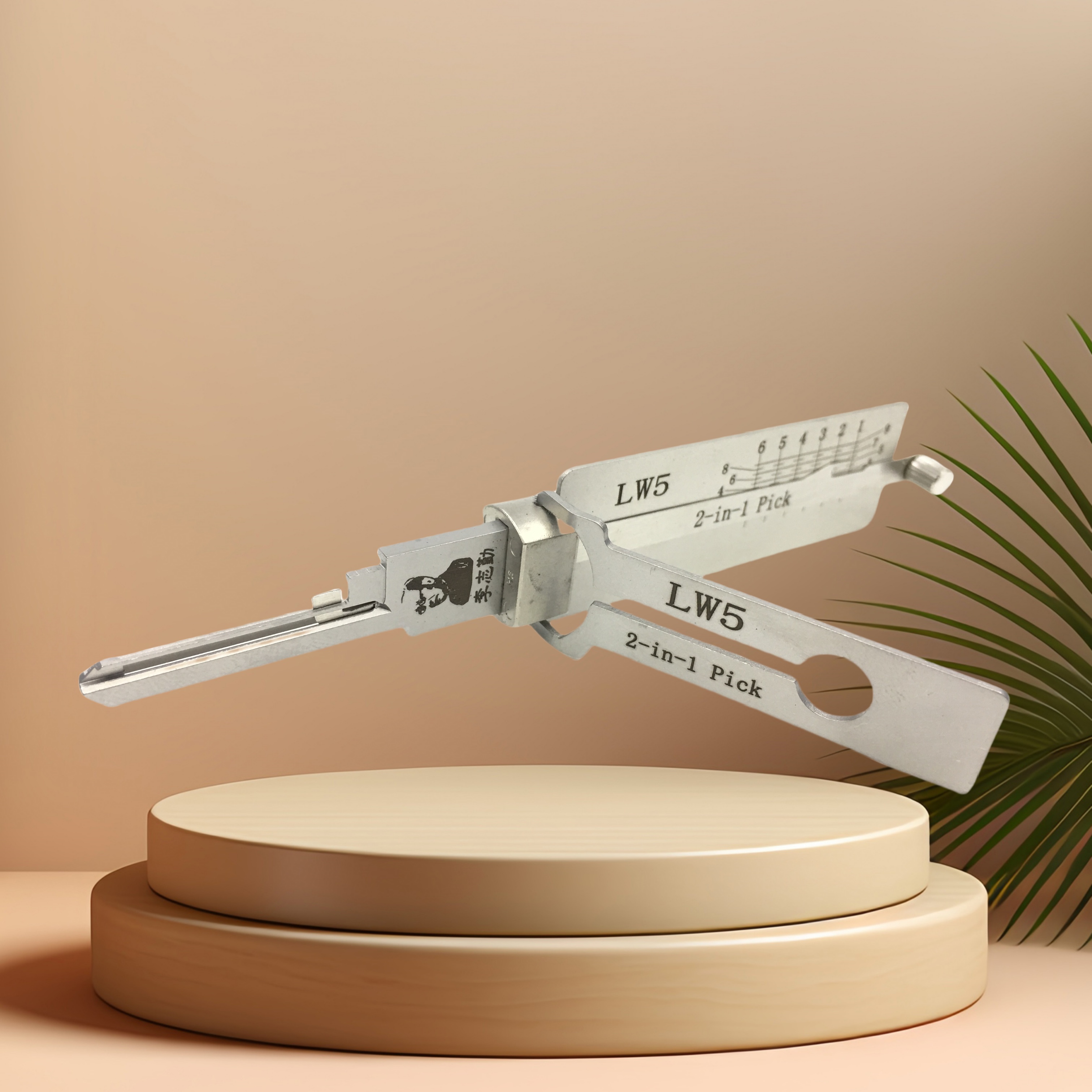 Lishi LW5 2-in-1 Lock Pick Tool for Locksmiths - Metal Material Key Opener