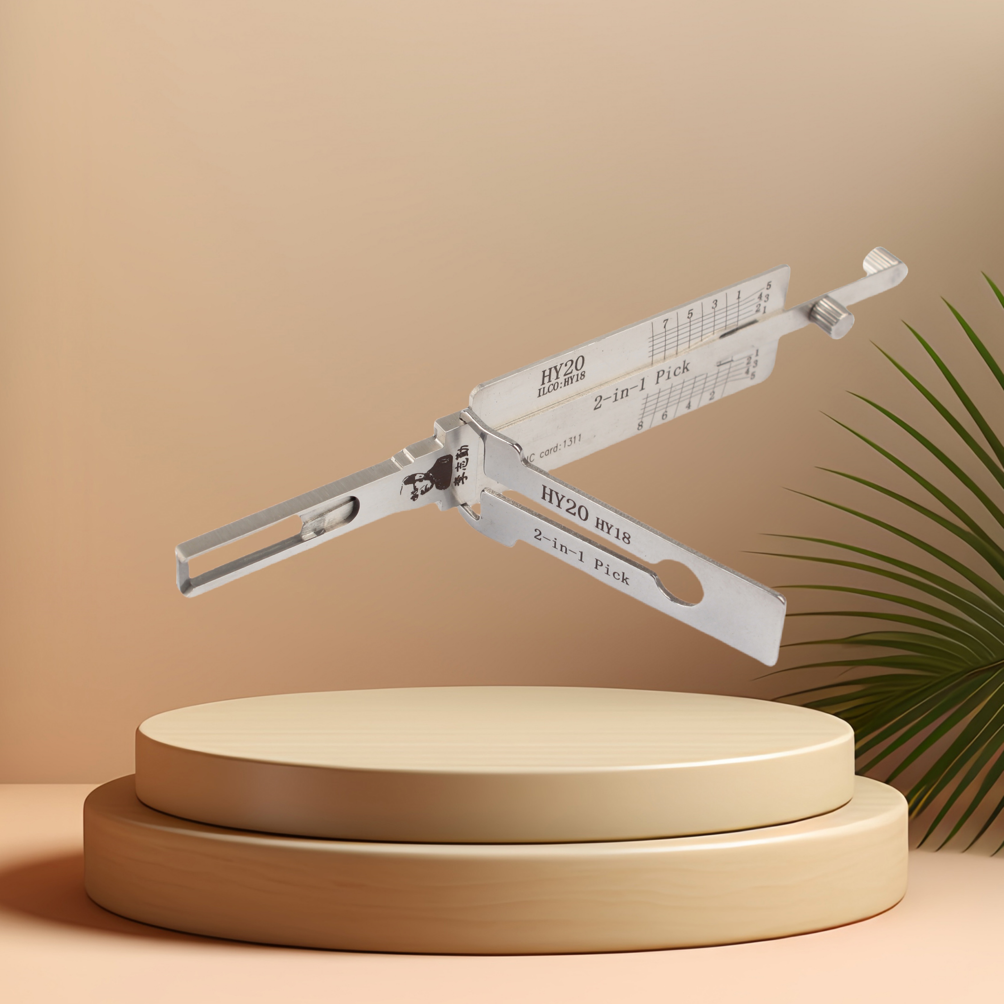 Lishi 2-in-1 Tool HY20 Model Locksmith Decoder and Pick for Non-Destructive Entry on Hyundai and Kia Vehicle Keys