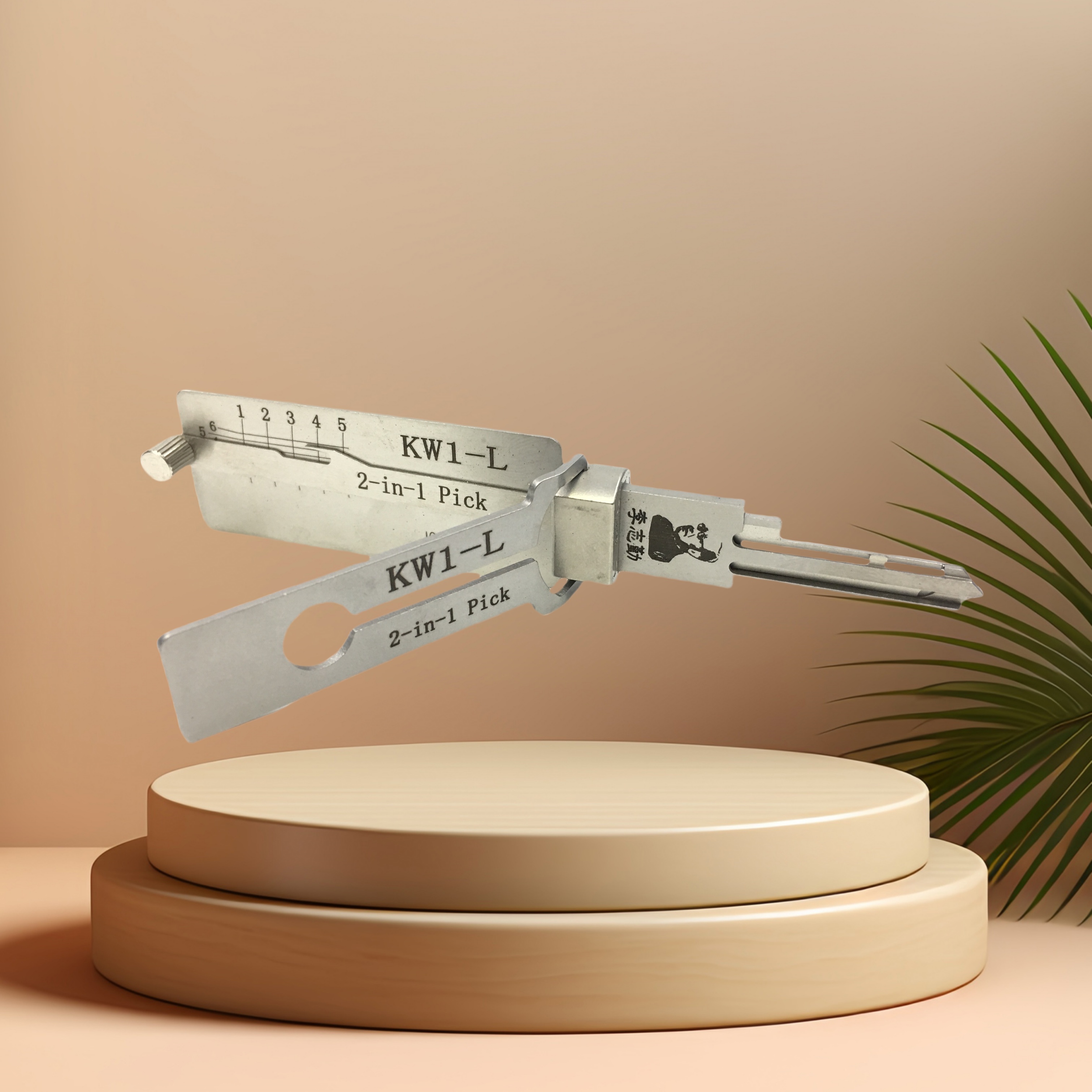 Lishi 2-in-1 KW1-L Decoder Tool for Locksmiths with Lightweight Construction and Compact Portable Design