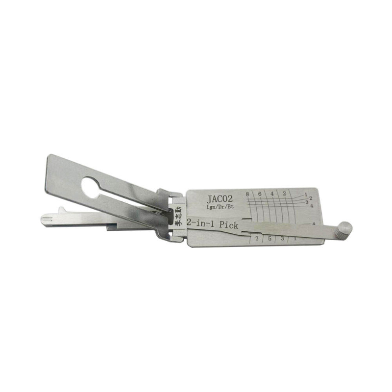JAC02R Model Lishi Tool 2-in-1 Design Metal Material Lishi Lock Pick and Decoder for Residential Locksmithing