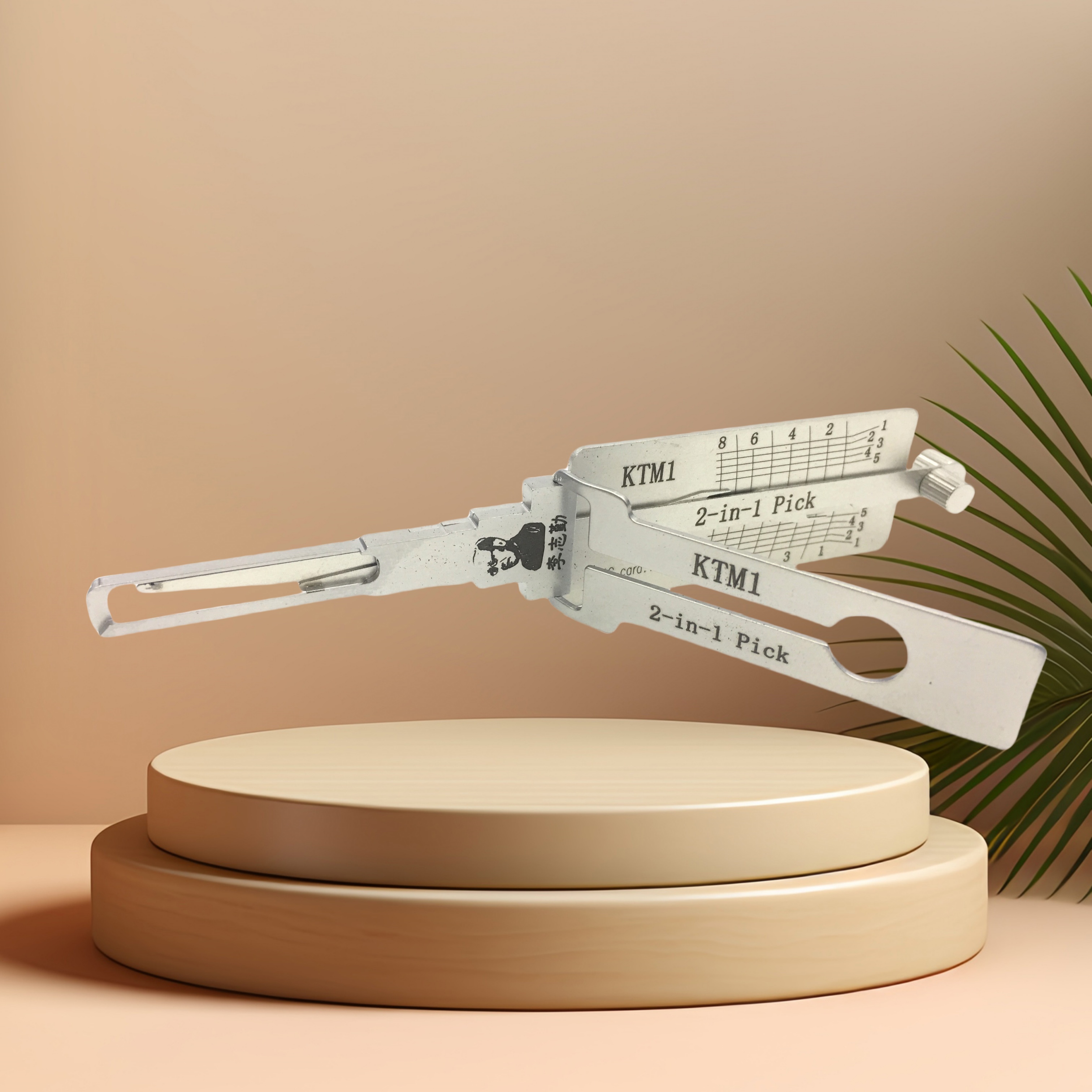 Lishi 2-in-1 Tool KTM1 Model Motorcycle Lock Pick with Forward Read Method and Metal Construction