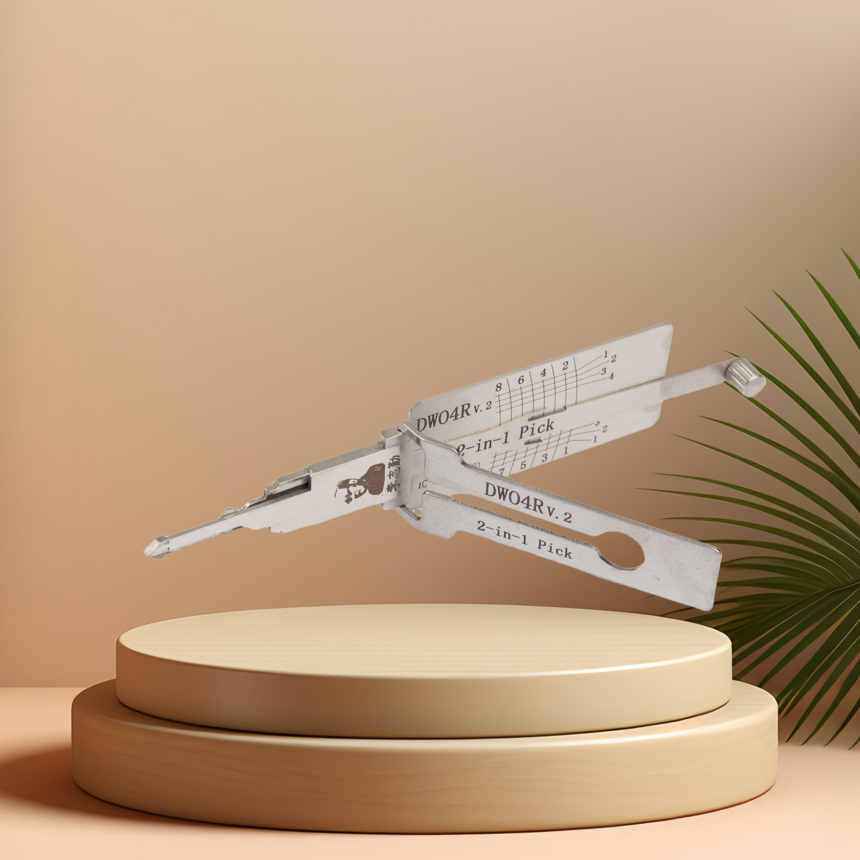 Lishi DW04R V.2 2-in-1 Tool with Model-Specific Design Anti-Slip Texturing and Reinforced Stress Points for Car Door Lock Pick Decoder