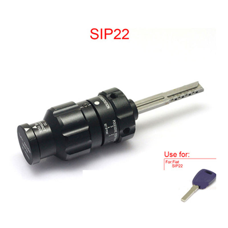 SIP22 Model Turbo Decoder for Fiat Car with Non-Marring Tools and Dual-Blade Cutting Systems Lock Pick Kit