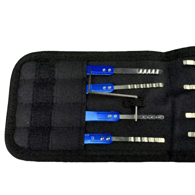 8-Piece Safe Lock Pick Set with Quick Opener for Precise Key Cutting - Professional Locksmith Tools