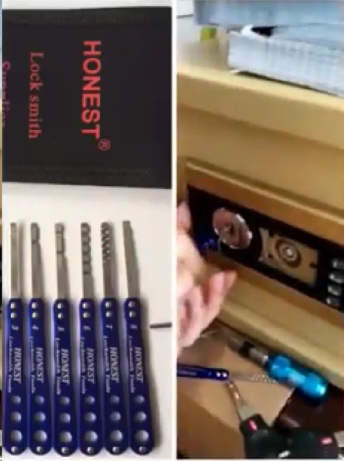 8-Piece Safe Lock Pick Set with Quick Opener for Precise Key Cutting - Professional Locksmith Tools