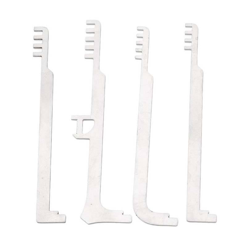 4PCS Stainless Steel Comb Pick Set Multi Wrench Tension Tool for Firefighting Repair and Locksmith Tools