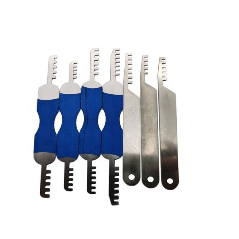 Stainless Steel Comb Pick Lock Tool 7pcs Set Model RC14 for Locksmith and Civil Use