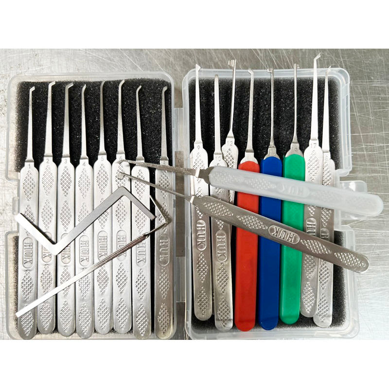 HUK 18pcs Stainless Steel Lock Pick Set Model 2509 Professional Locksmith Tools