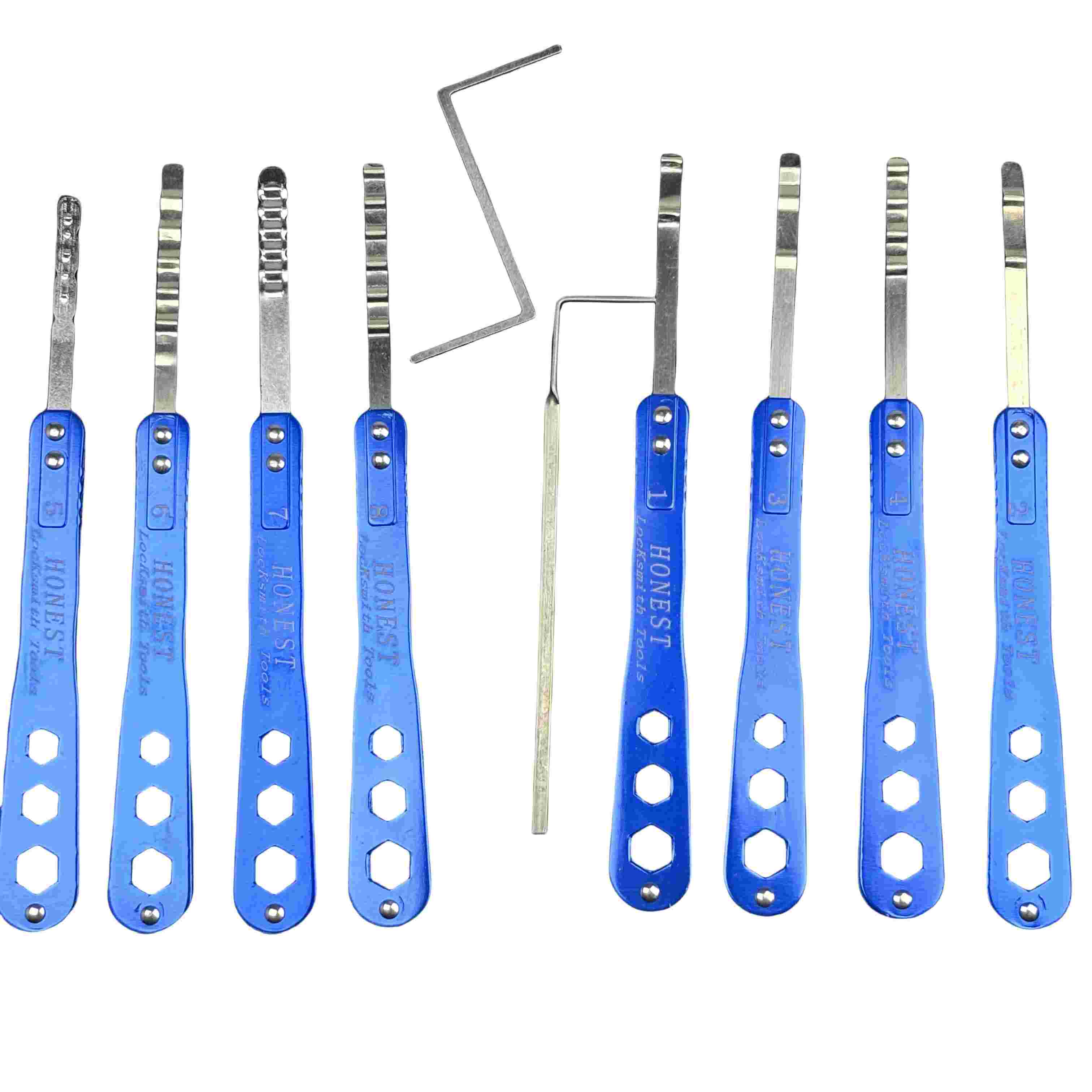 9-Piece Safe Lock Picking Set (Computer-Cut, Dimple, Wave, and Rake Tools)