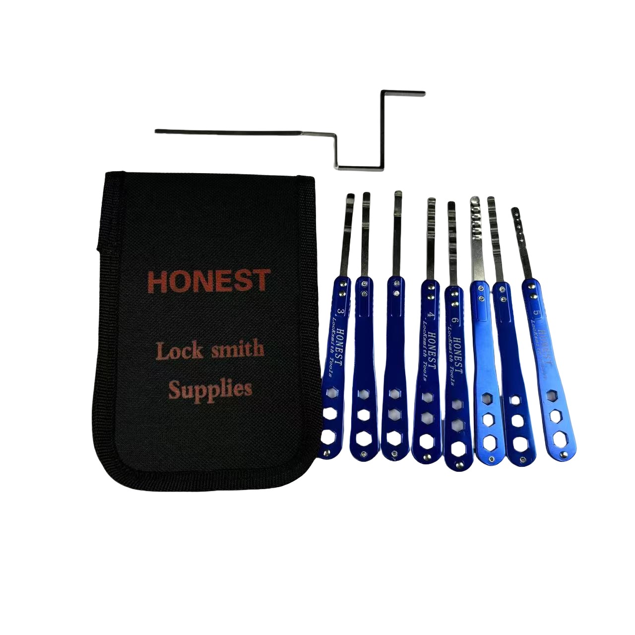 9-Piece Safe Lock Picking Set (Computer-Cut, Dimple, Wave, and Rake Tools)