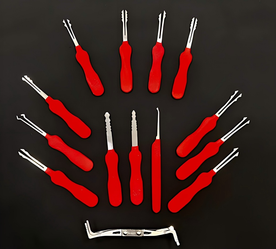 Locksmith tools for repairing locks and car door locks
