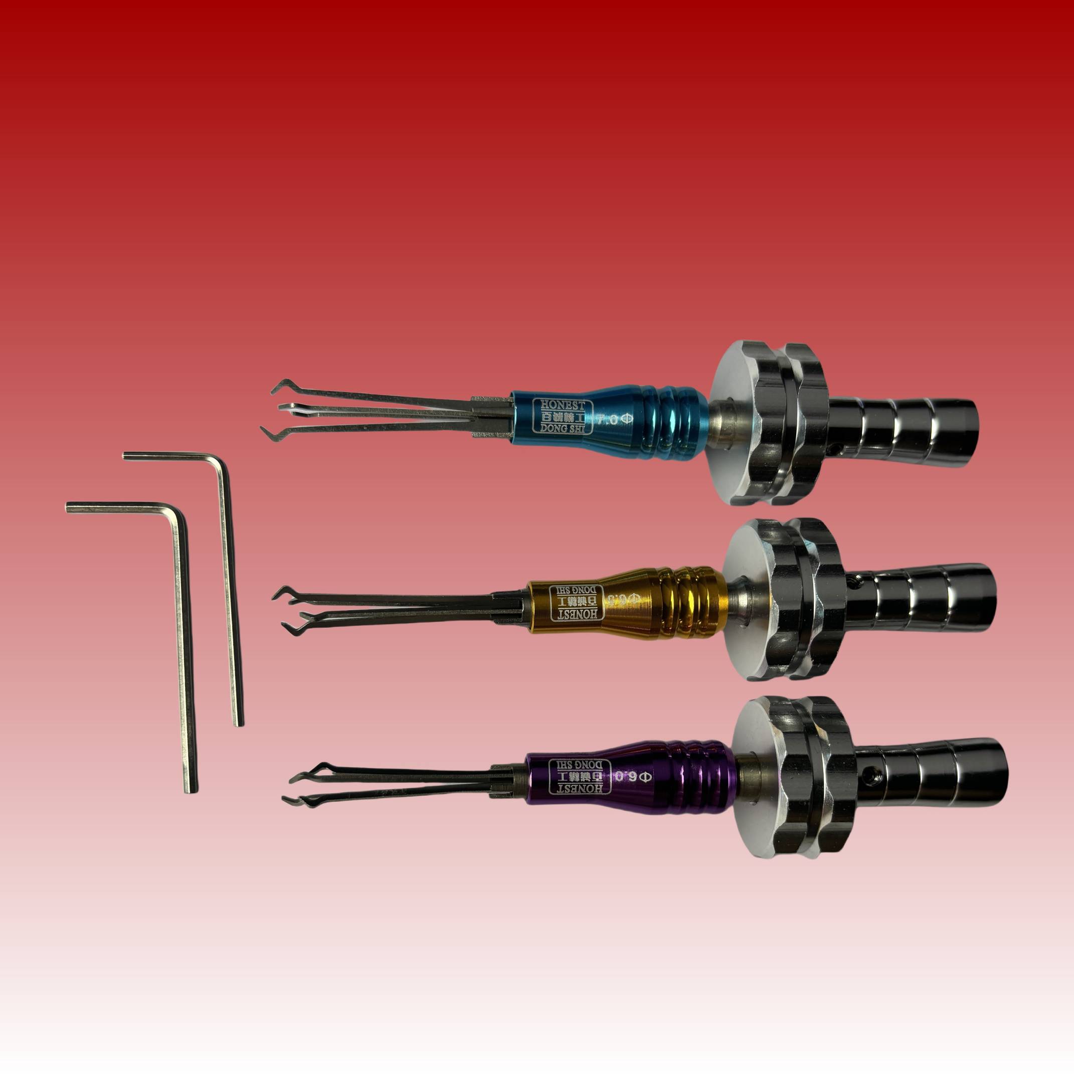 Baicheng Colorful Cross Three-piece Set, 6.0/6.5/7.0mm Multifunctional Wrench, Professional Locksmith Wrench for Maintenance Assistance