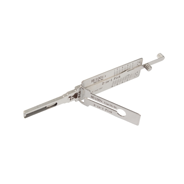 Hu100 V.3 Ign 2 in 1 Auto Lock Pick and Decoder Lishi Lock Pick Tool
