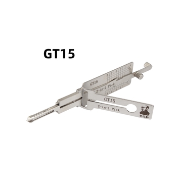 Lishi 2 in 1 GT15 Car Door Lock Pick and Decoder Tool Lockpick Set for Fiat Car Key