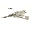 2-in-1 Lishi AM5 Decoder and Pick Locksmith Tool for Civil Lock Vehicle Keys with Metal Construction