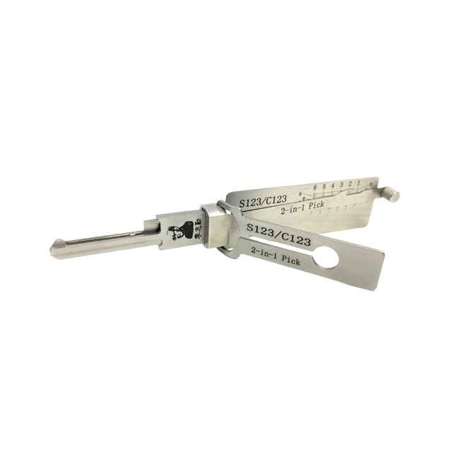 Lishi Tool 2-in-1 Design Lockpick Set with Corrosion Resistant and Precision Manufacturing for Locksmith Decoder