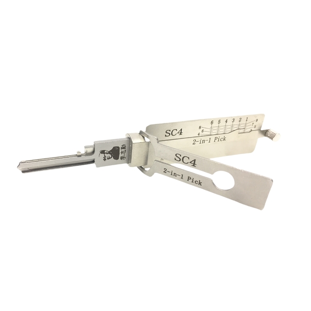 SC4 Model Lishi 2-in-1 Tool with Metal Material for Non-Destructive Entry in Door Locks