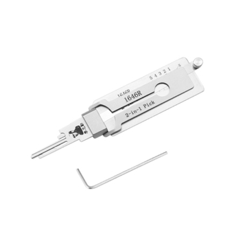 Original Lishi 1646R 2 in 1 Decoder Pick Master Lock Steel Locksmith Opening Tools Set Supplies for Domestic Use