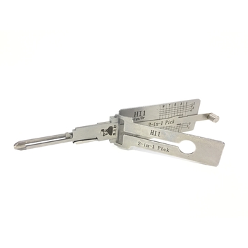 LISHI HI1 Model 2-in-1 Motorcycle Tool Metal Construction Lishi Key Decoder for Hino Bikes Locksmith Tool