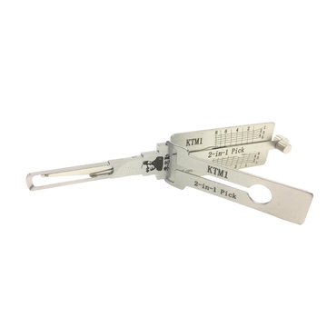 Lishi 2-in-1 Tool KTM1 Model Motorcycle Lock Pick with Forward Read Method and Metal Construction