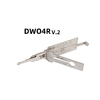 Lishi DW04R V.2 2-in-1 Tool with Model-Specific Design Anti-Slip Texturing and Reinforced Stress Points for Car Door Lock Pick Decoder