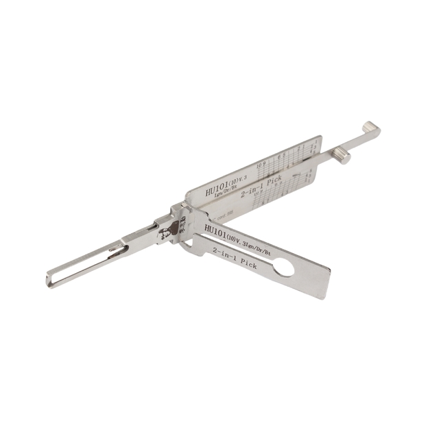 Lishi 2-in-1 Tool HU101(10) V.3 Model Auto Lock Pick Set with 2-in-1 Functionality and Metal Construction