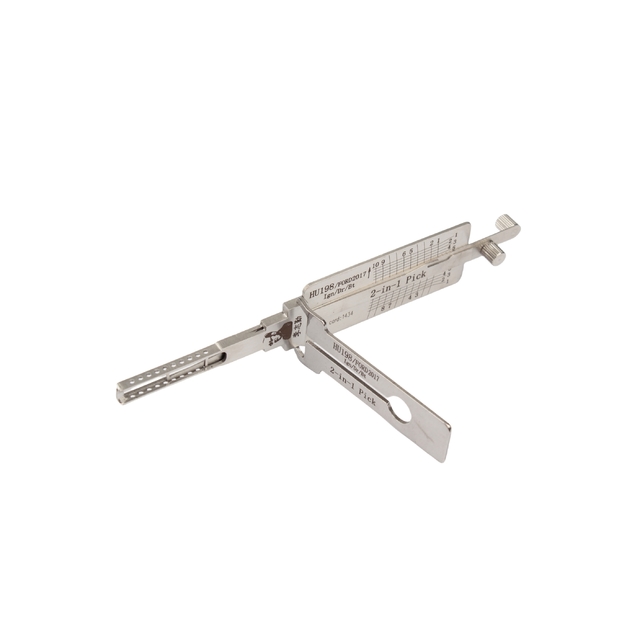 Original Lishi 2-in-1 Tool HU198/FORD 2017 Model Steel Material Auto Lock Pick Set with Anti-Counterfeit Authentication