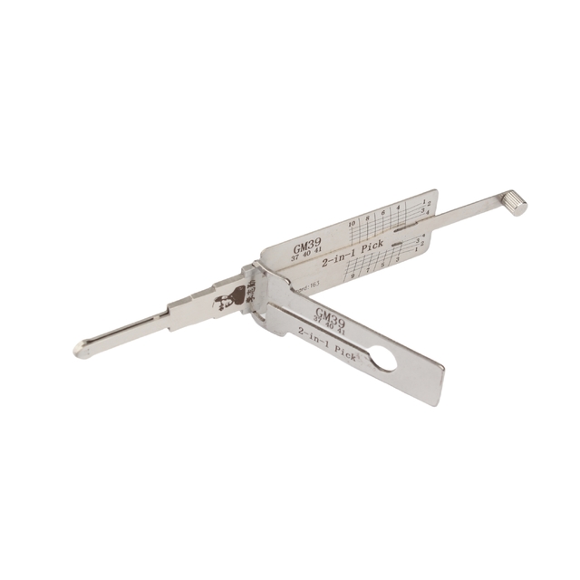 GM39 Lishi 2 in 1 Lock Pick Set Hand Tool Suit Decoder Lishi Opener Locksmith Tools for Vehicle