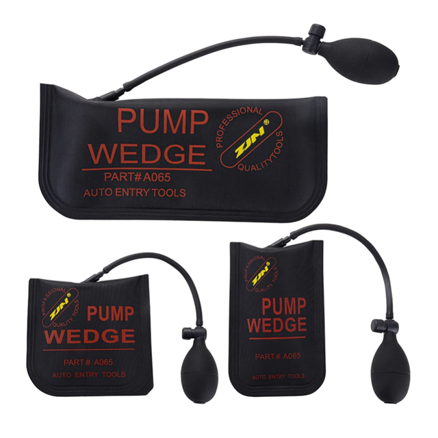 3 Pcs Metal Material Airbag with Hand Pump and Model RC70 Inflatable Car Door Opener Locksmith Tool