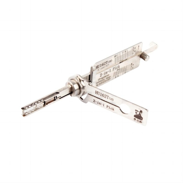 HU162T(10) for AUDI VOLKSWAGEN 2-IN-1 Pick and Decoder Door Trunk Car Locksmith Tool Lock Pick