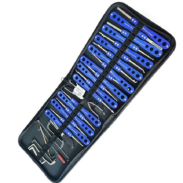 Blue 30pcs Lock Pick Set Professional Locksmith Klom 30 -In- 1 Pick Locking S