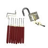 Genuine HUK Red Handle 8+2 Kaba Hook Multifunctional Set, Professional Beginner Practice Locksmith Maintenance Auxiliary Tools