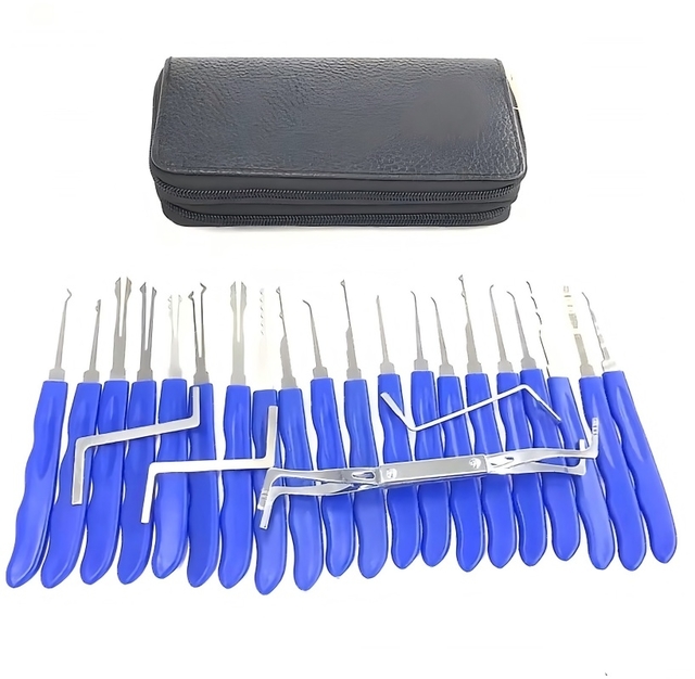 24-Piece Civilian Tool Kit: Stainless Steel Locksmith Supplies & Repair Tool Set