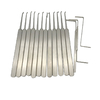 12-Piece Civilian Lockpick Set — Single-Hook Stainless Steel Locksmith Supplies & Repair Tool Kit